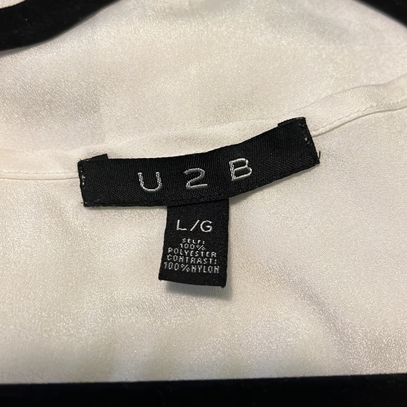 U2B White Lace Sheer Tank Top - Picture 3 of 4